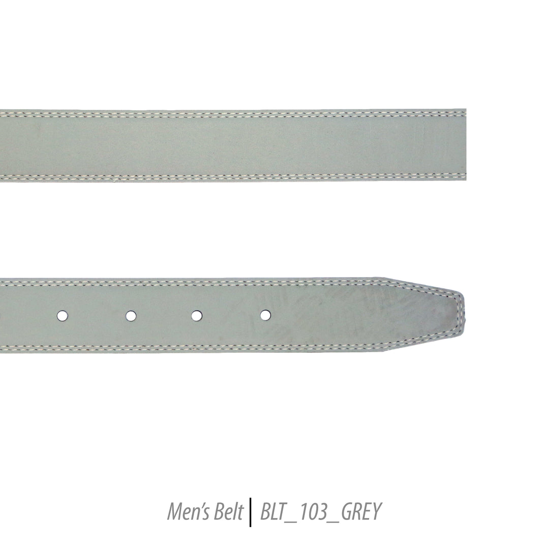 mens grey dress belt Ferrecci Mens 100% Genuine 103 Grey Leather Belt