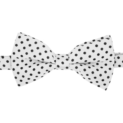 Turner White and Black Polkadot Bow Tie - FHYINC best men's suits, tuxedos, formal men's wear wholesale
