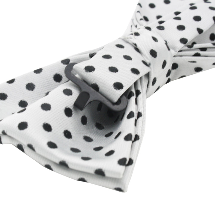 Turner White and Black Polkadot Bow Tie - FHYINC best men&