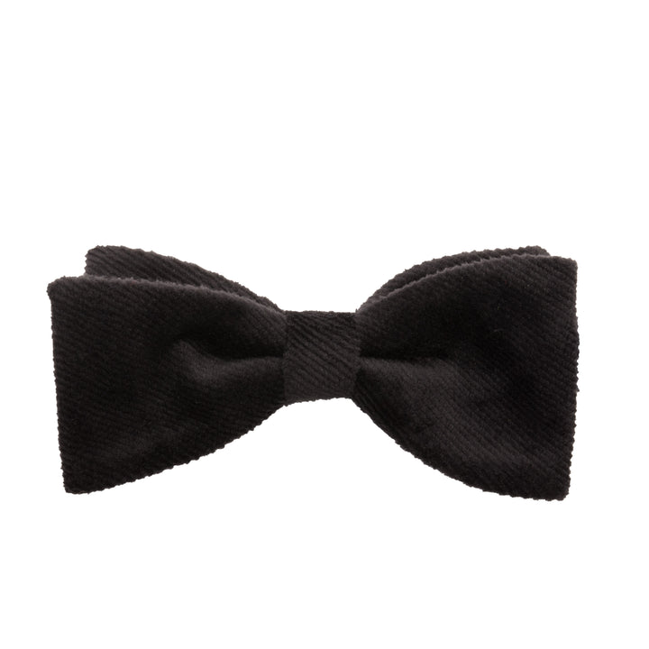 Ferrecci Enzo velvet bow tie in black, pre-tied