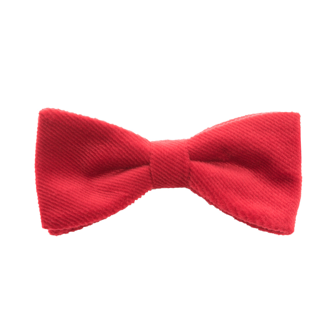 Ferrecci Enzo velvet bow tie in red, pre-tied