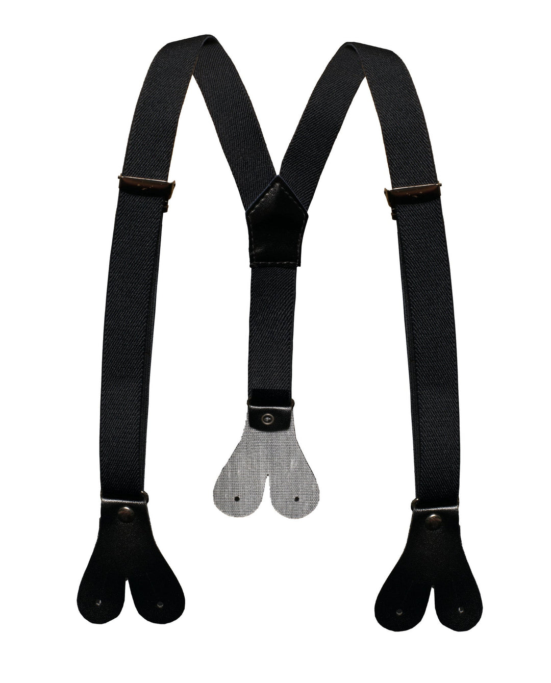 Boys Black Button End Suspenders - FHYINC best men&