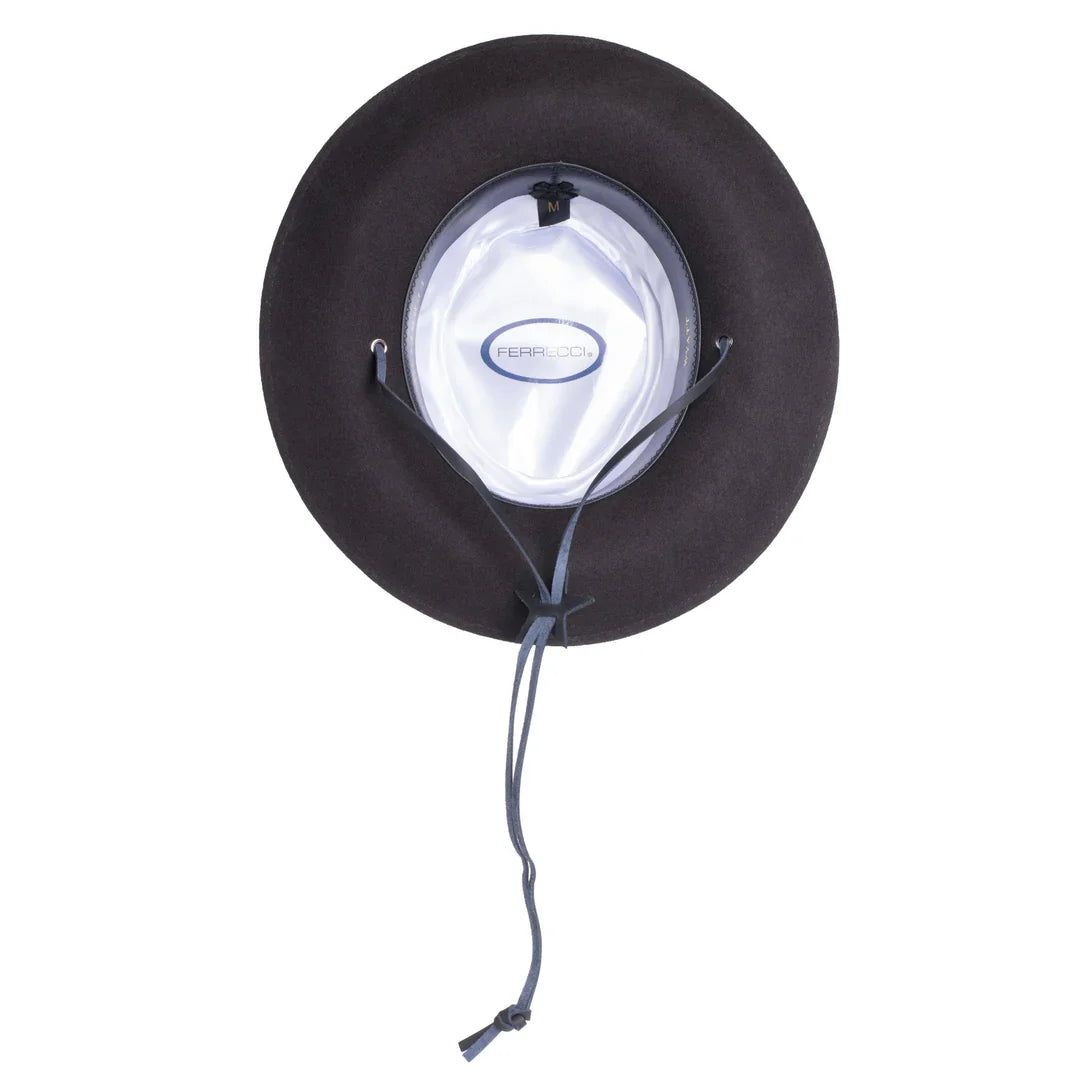 Dark Brown Wide Brim Fedora - Earp display picture 2