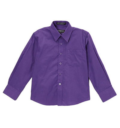 Ferrecci Boys Cotton Blend Purple Dress Shirt - FHYINC best men's suits, tuxedos, formal men's wear wholesale