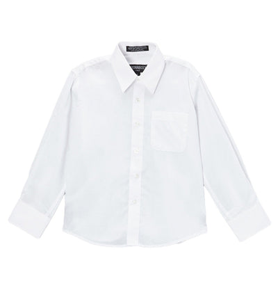 Ferrecci Boys Cotton Blend White Dress Shirt - FHYINC best men's suits, tuxedos, formal men's wear wholesale