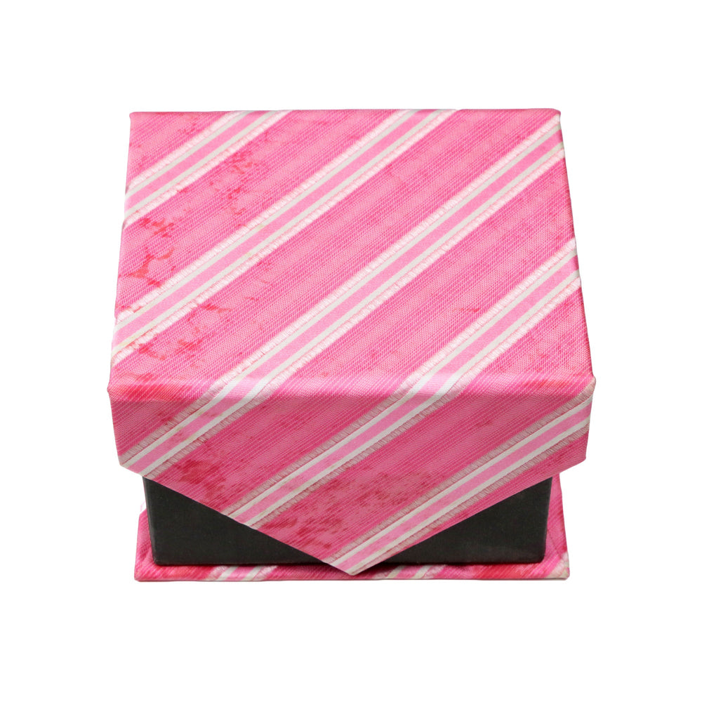 Men's Pink-Pink Striped Pattern Design 4-pc Necktie Box Set - FHYINC best men's suits, tuxedos, formal men's wear wholesale