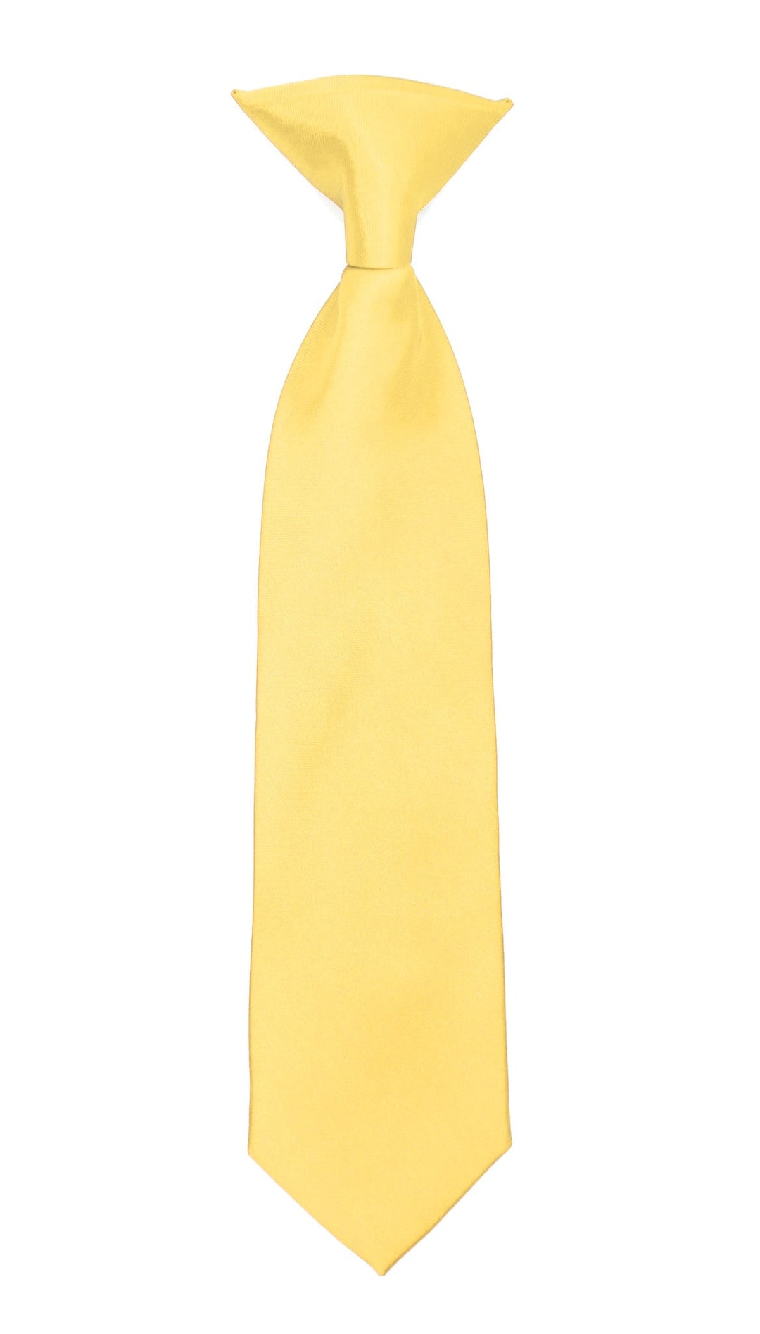 Boys 13" Premium Yellow Clip On Necktie - FHYINC best men&
