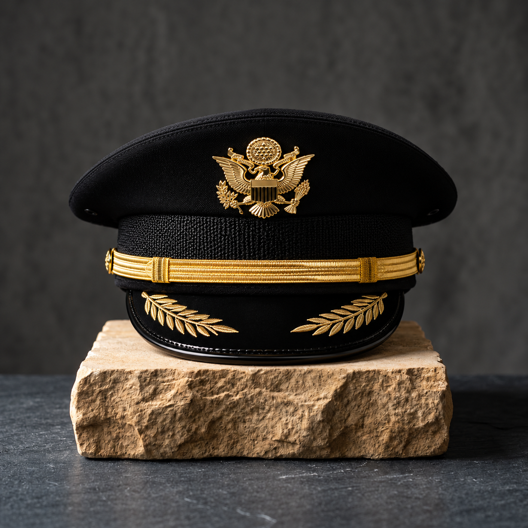 Captain Hat for Men &amp; Women – White Yacht, Boat &amp; Pilot Cap with Eagle Crest | Ferrecci