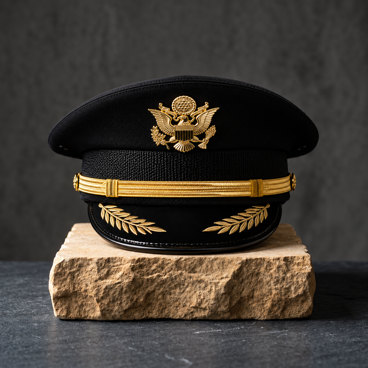 Captain Hat for Men &amp; Women – White Yacht, Boat &amp; Pilot Cap with Eagle Crest | Ferrecci