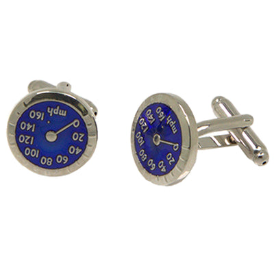 Silvertone Novelty Speedometer Cufflinks with Jewelry Box - FHYINC best men's suits, tuxedos, formal men's wear wholesale