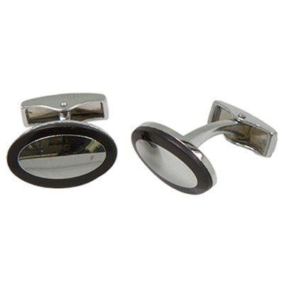 Silvertone Blue Gemstone Cufflinks with Jewelry Box - FHYINC best men's suits, tuxedos, formal men's wear wholesale