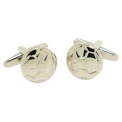 Silvertone Novelty Soccer Ball Cufflinks with Jewelry Box - FHYINC best men's suits, tuxedos, formal men's wear wholesale