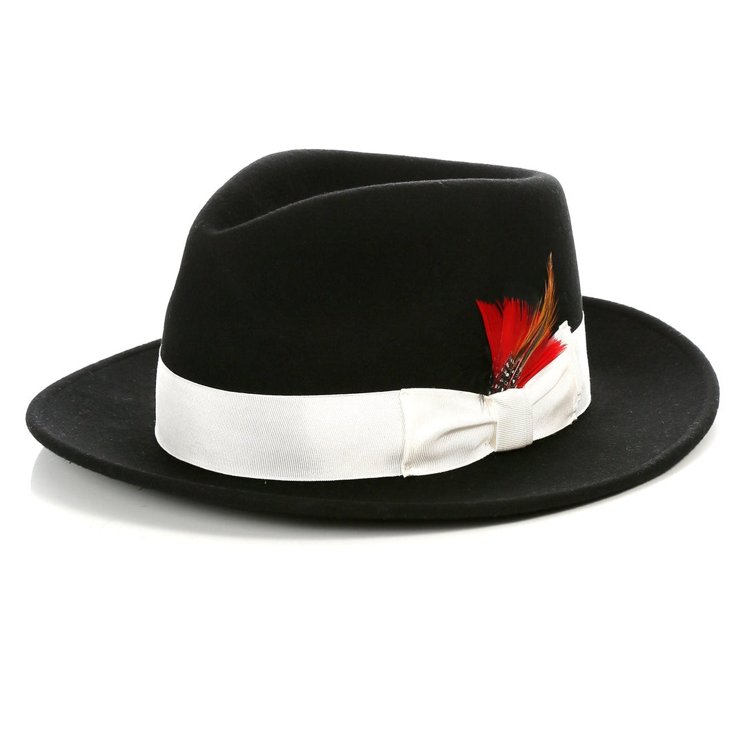 Black and White Fedora Kenny K | Black on White Fedora Hat | Hats Unlimited main image 4