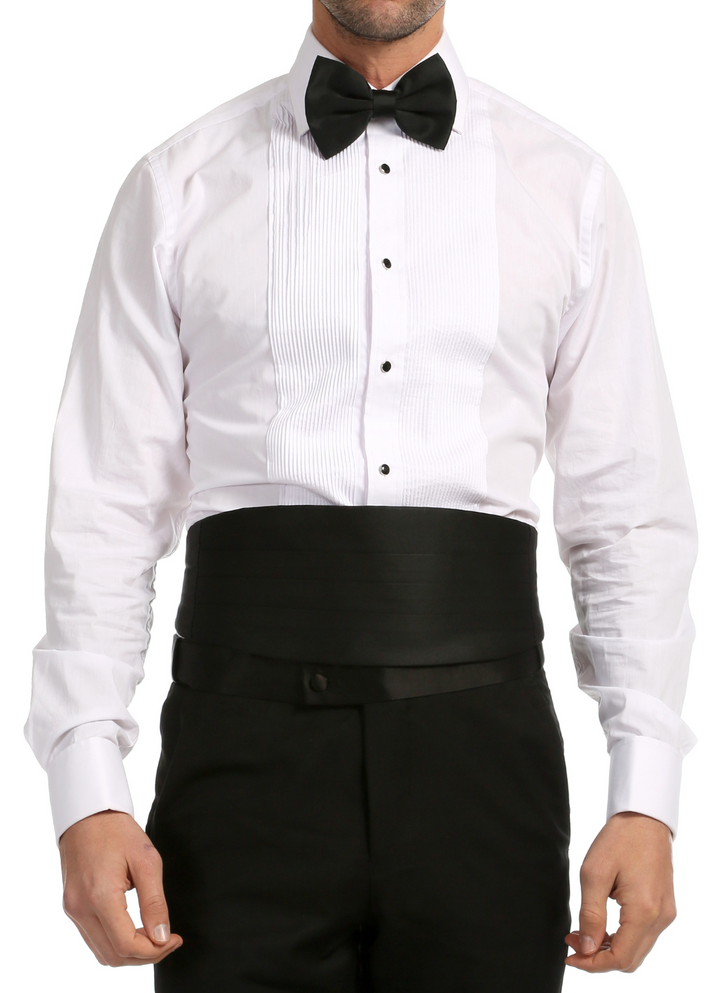 Satine Black Bow Tie &amp; Cummerbund Set