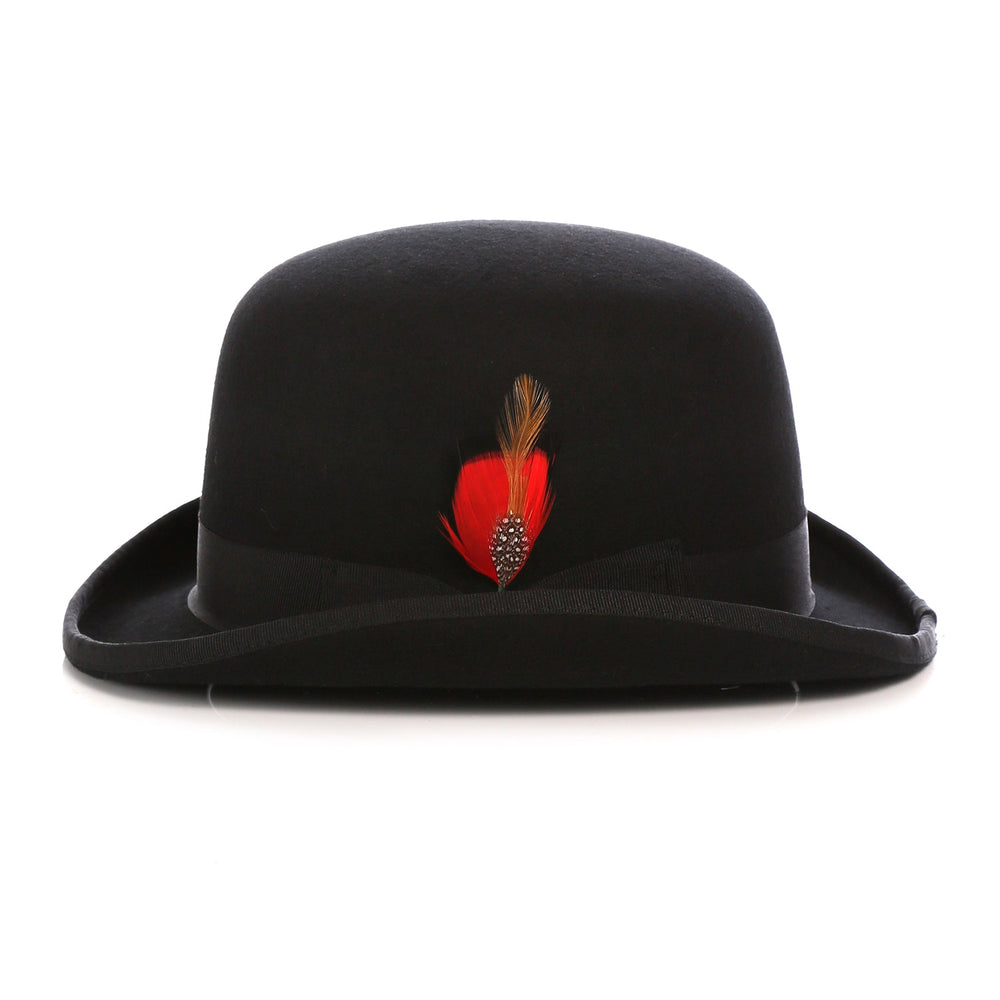 Premium Wool Derby Hat - Black - FHYINC best men's suits, tuxedos, formal men's wear wholesale