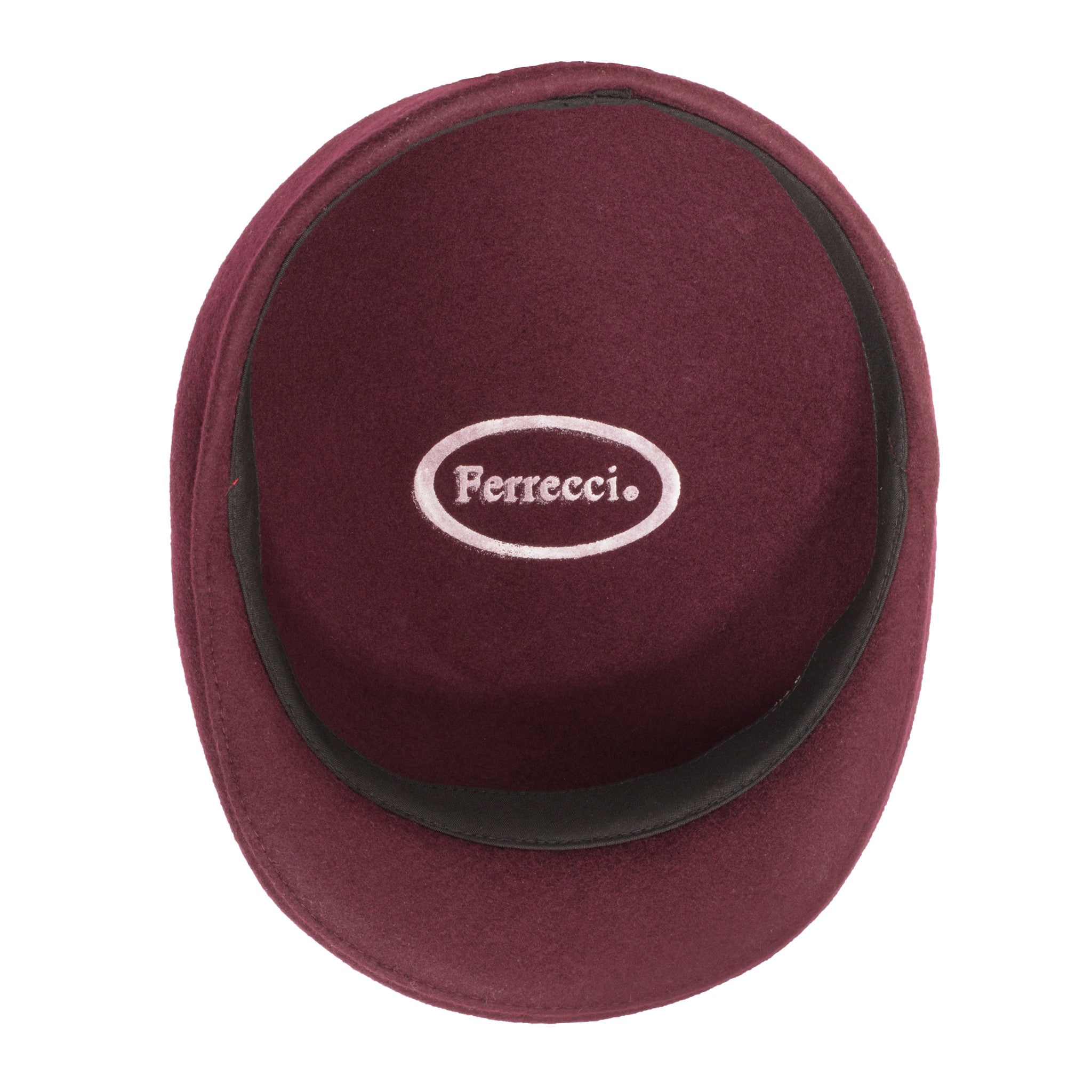 BURBERRYS LONDON NEW YORK 100% RABBIT HAIR MADE IN ENGLAND BURGUNDY FEDORA HAT New Mens 100% Wool Burgundy (Maroon/Dark Red) Derby Bowler  main image 2