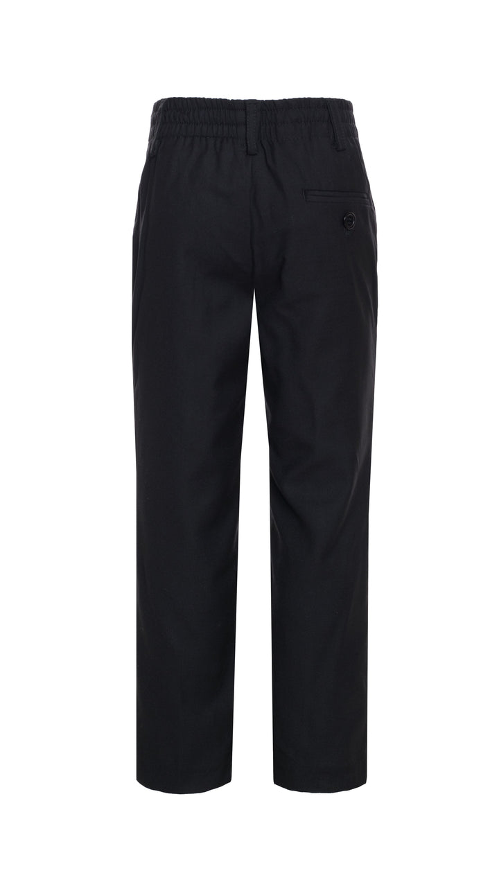 Ezra Black Regular Fit Boys Dress Pants - FHYINC best men&