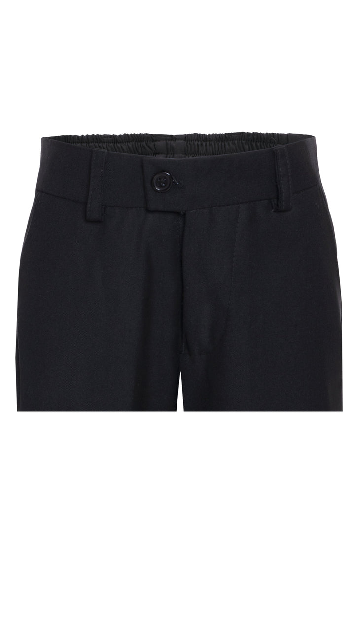 Ezra Black Regular Fit Boys Dress Pants - FHYINC best men&