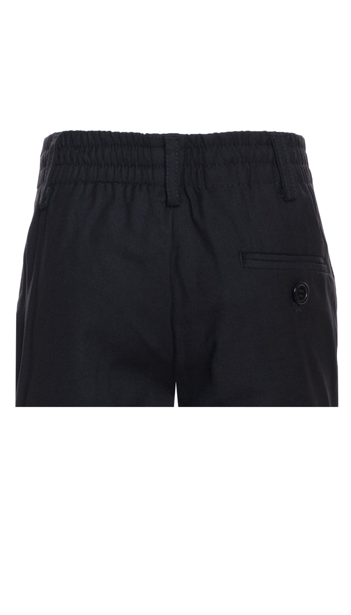 Ezra Black Regular Fit Boys Dress Pants - FHYINC best men&