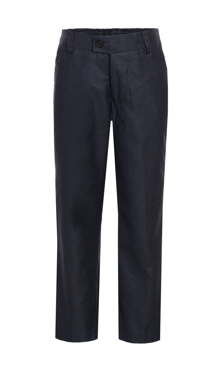 Ezra Charcoal Regular Fit Boys Dress Pants - FHYINC best men&
