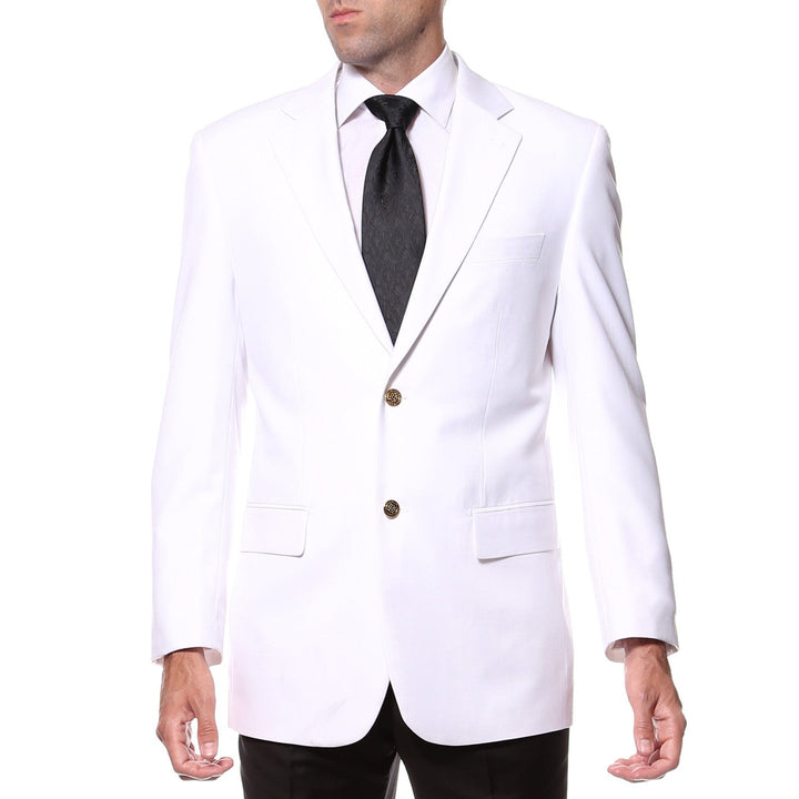 Gold Button Solid Bright Color Blazer - FHYINC best men&