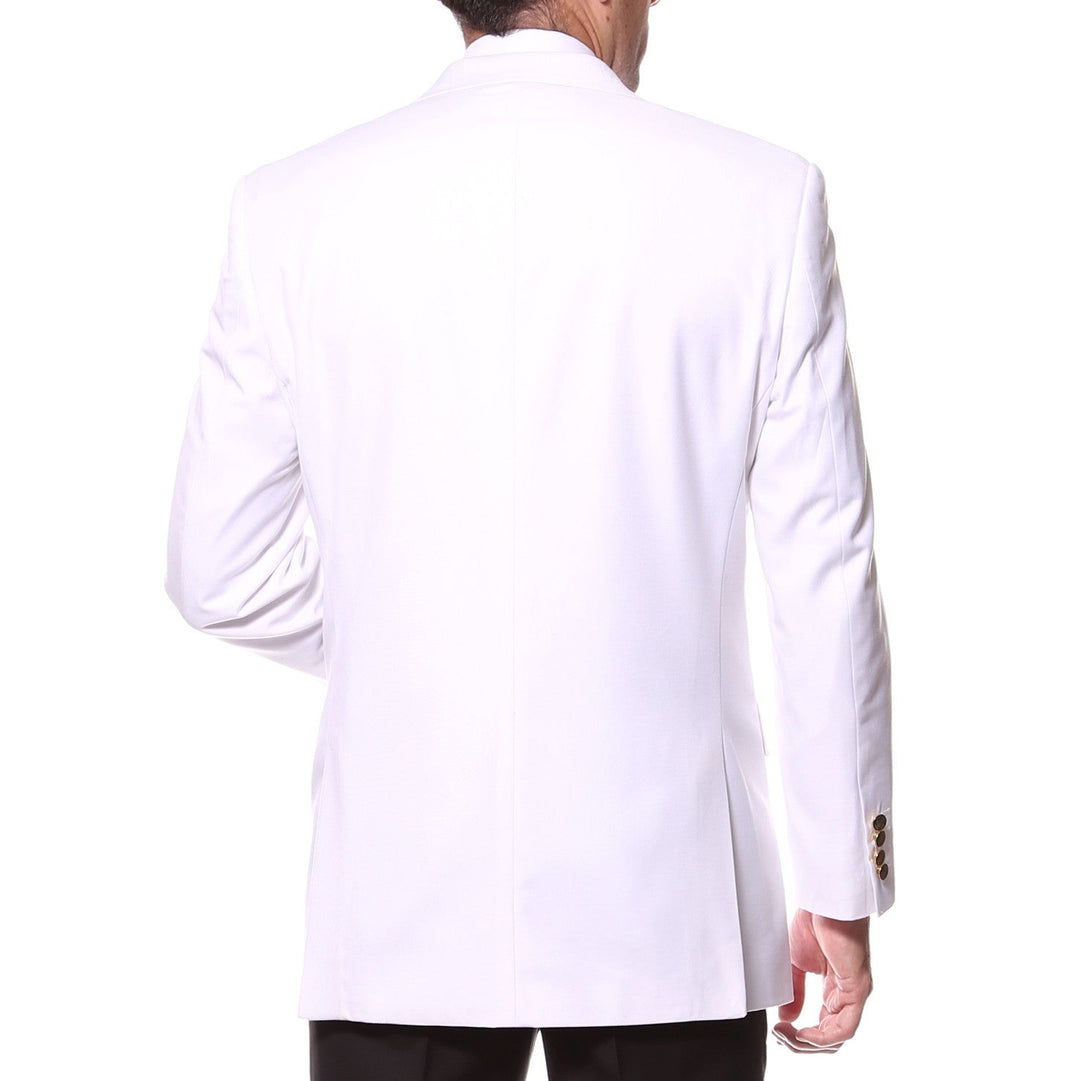 Gold Button Solid Bright Color Blazer - FHYINC best men&