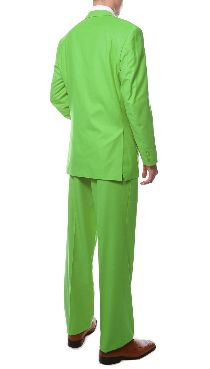 Premium FE28001 Apple Green Regular Fit Suit - FHYINC best men&