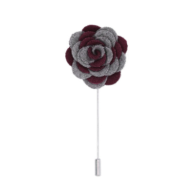 Florance 23 Grey Burgundy Lapel Pin - FHYINC