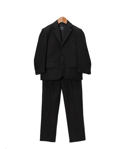 Boys Premium Black Tone on Tone Striped 2pc Suit - FHYINC best men's suits, tuxedos, formal men's wear wholesale