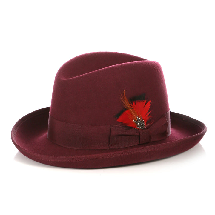 Premium Burgundy Godfather Hat - FHYINC best men&