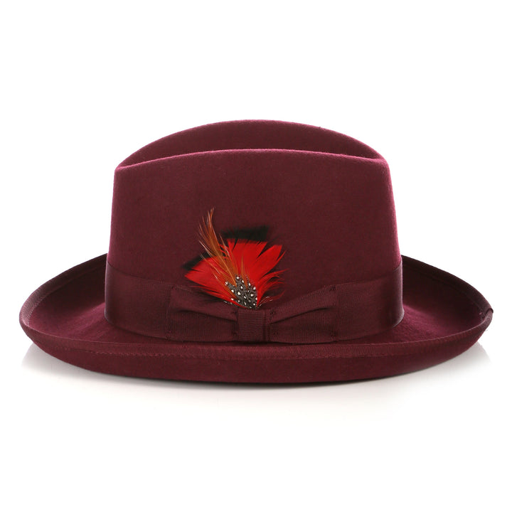 Premium Burgundy Godfather Hat - FHYINC best men&