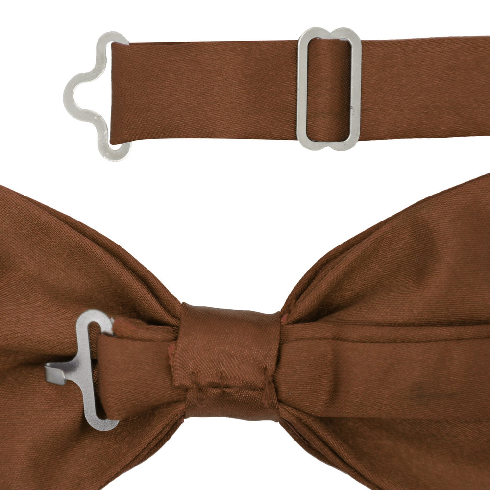 Gia Brown Satine Adjustable Bowtie - FHYINC best men's suits, tuxedos, formal men's wear wholesale