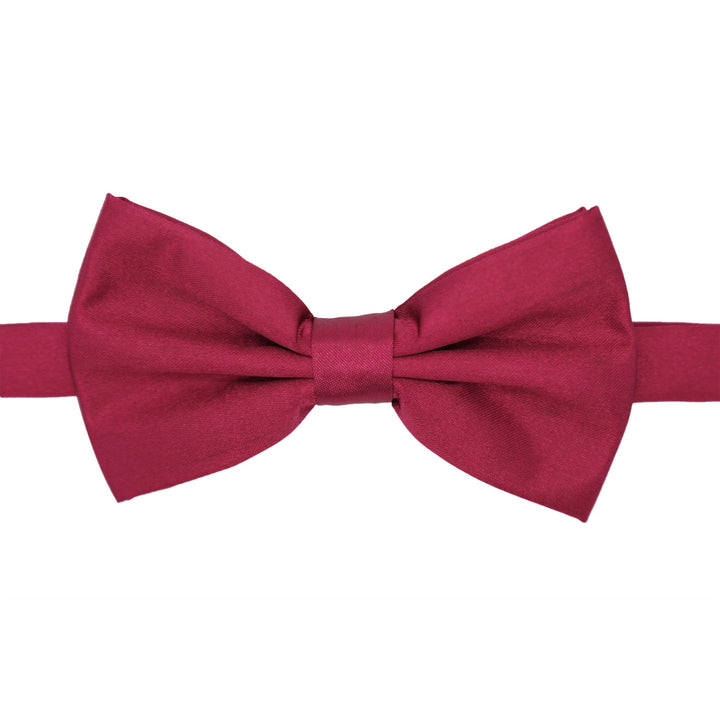 Gia Burgundy Satine Adjustable Bowtie - FHYINC best men&