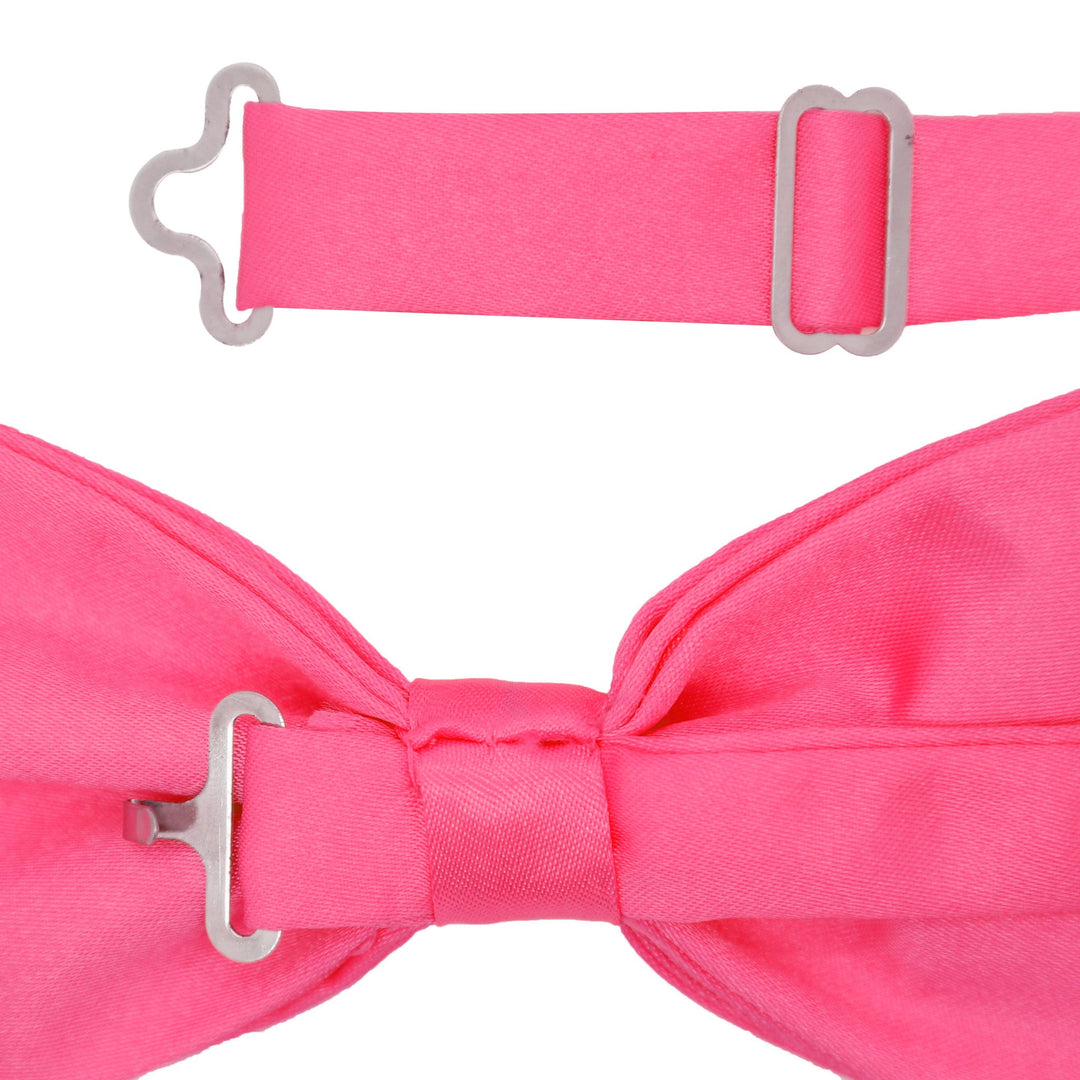 Gia Fuchsia Satine Adjustable Bowtie - FHYINC best men&