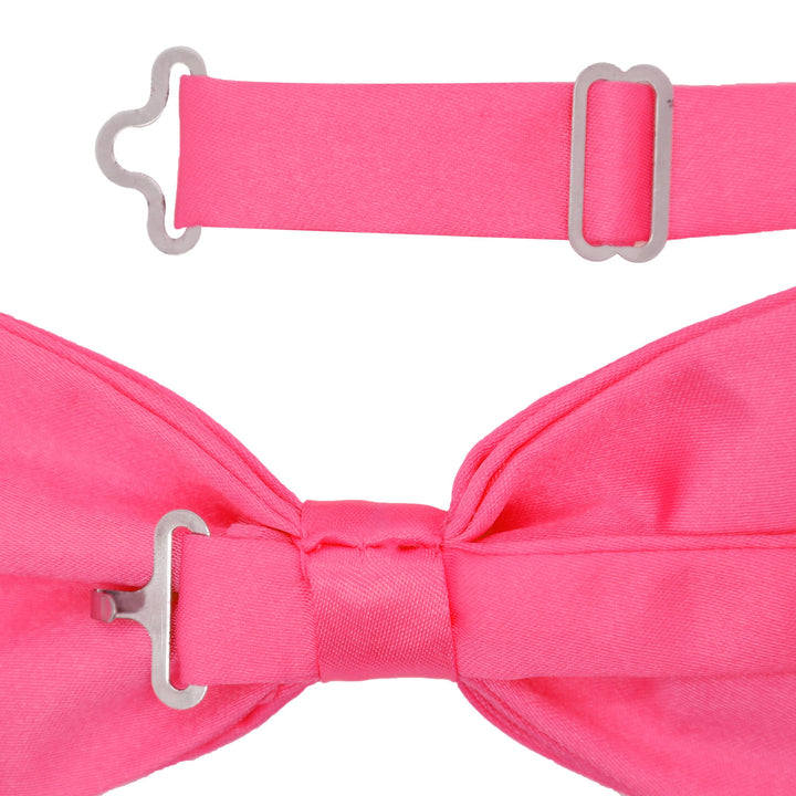 Gia Fuchsia Satine Adjustable Bowtie - FHYINC best men&