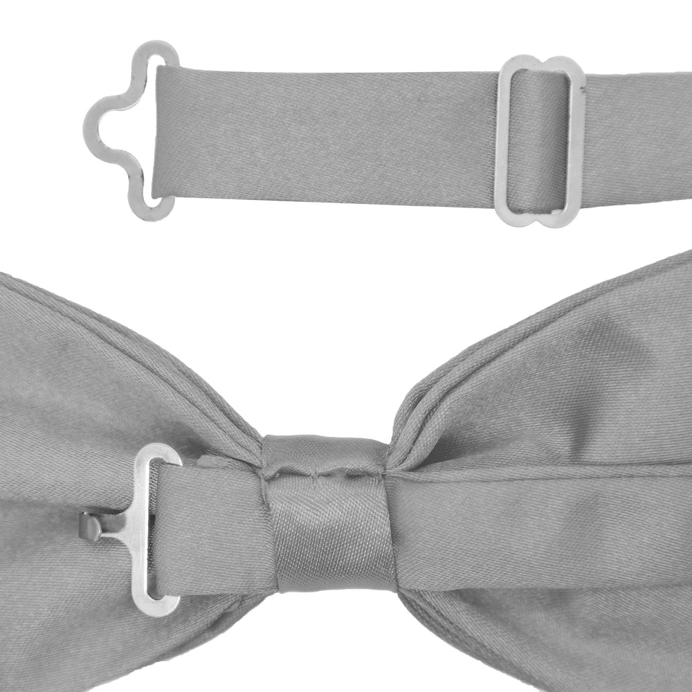 Gia Grey Satine Adjustable Bowtie - FHYINC best men's suits, tuxedos, formal men's wear wholesale