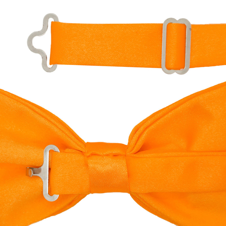 Gia Orange Satine Adjustable Bowtie - FHYINC best men&