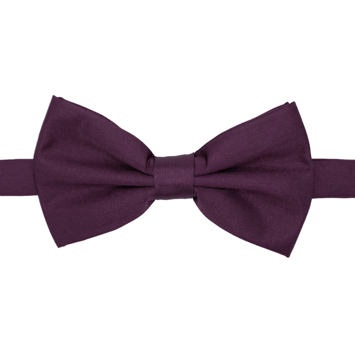 Gia Purple Satine Adjustable Bowtie - FHYINC best men&