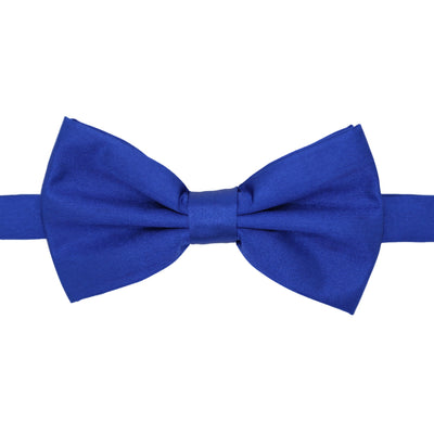 Gia Royal Blue Satine Adjustable Bowtie - FHYINC best men's suits, tuxedos, formal men's wear wholesale