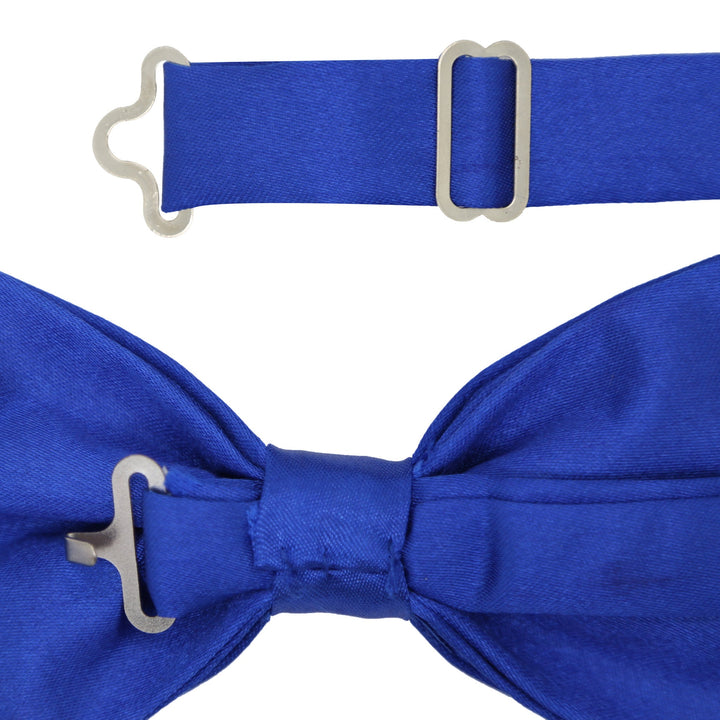 Gia Royal Blue Satine Adjustable Bowtie - FHYINC best men&