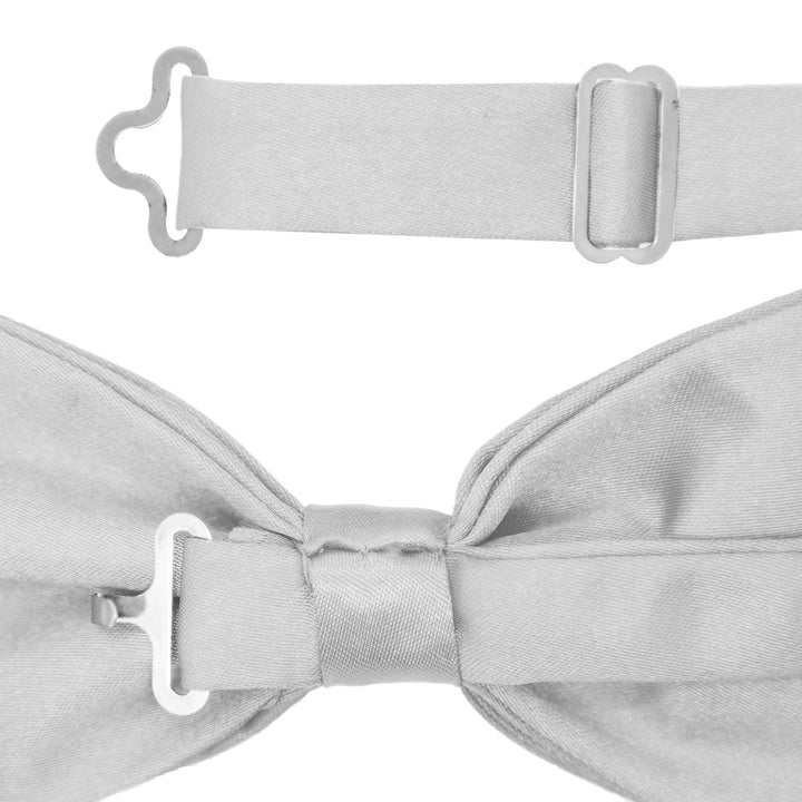 Gia Silver Satine Adjustable Bowtie - FHYINC best men&