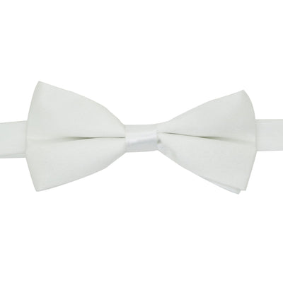 Gia White Satine Adjustable Bowtie - FHYINC best men's suits, tuxedos, formal men's wear wholesale