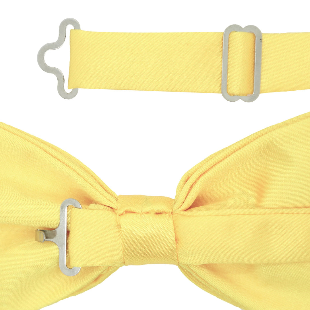 Gia Yellow Satine Adjustable Bowtie - FHYINC best men&