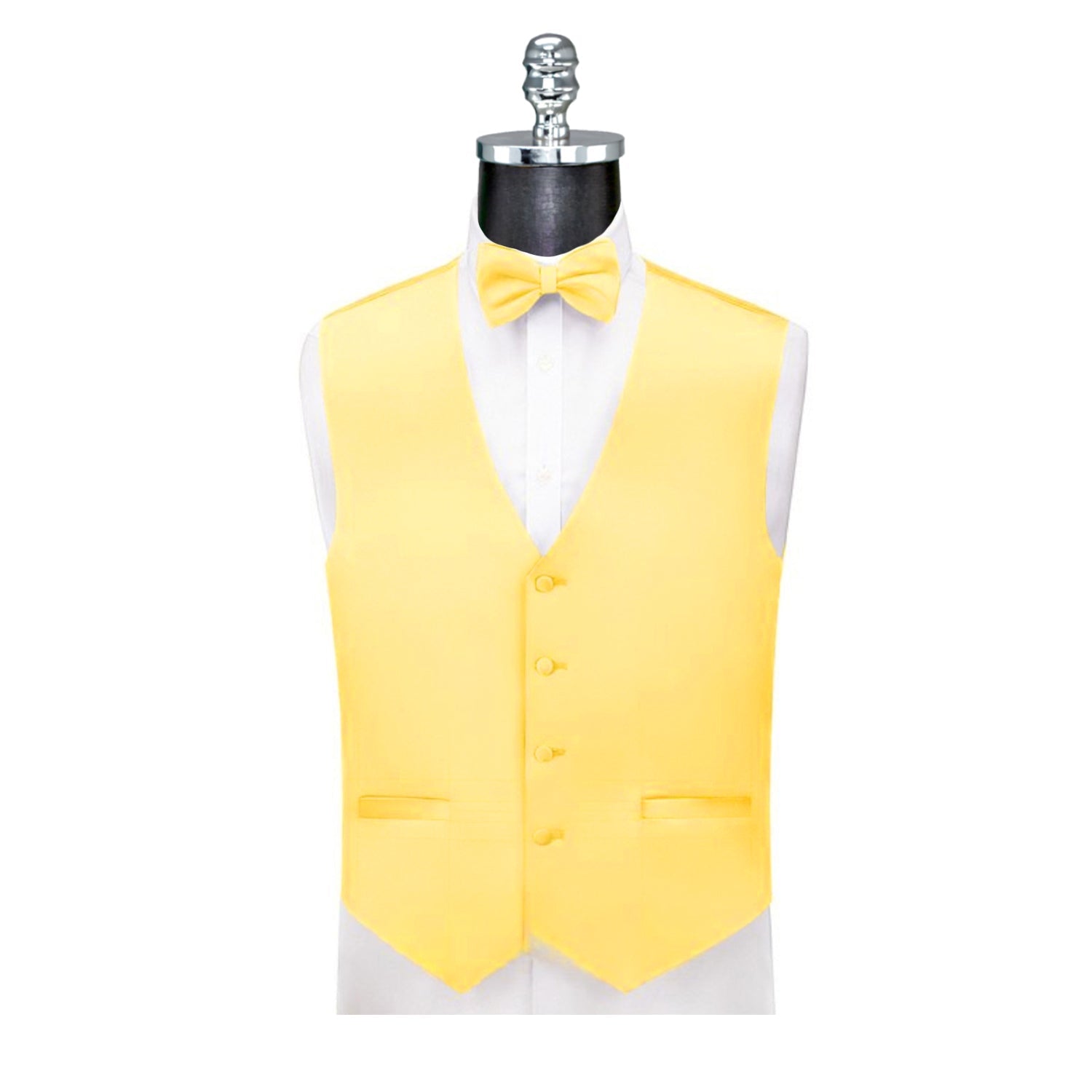 トップス philme ribbon vest yellow Men's Saffron Yellow Tuxedo Vest & Long Tie Adjustable Fullback