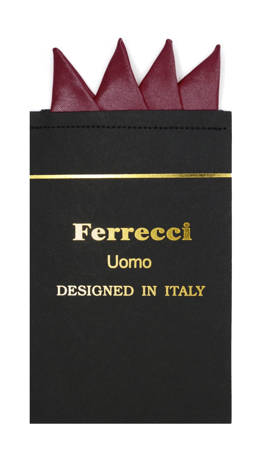 Pre-Folded Microfiber Burgundy Handkerchief Pocket Square - FHYINC best men's suits, tuxedos, formal men's wear wholesale