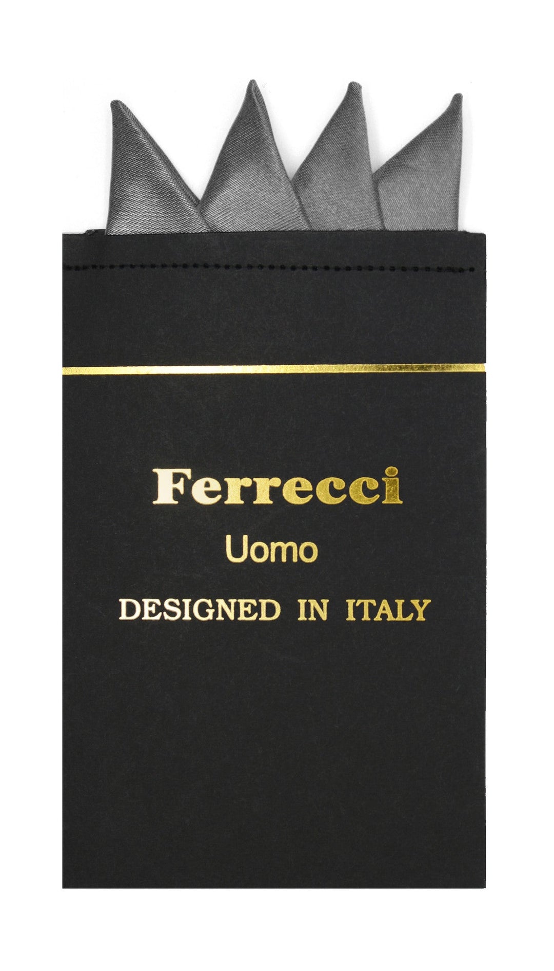 Pre-Folded Microfiber Charcoal Handkerchief Pocket Square - FHYINC best men's suits, tuxedos, formal men's wear wholesale