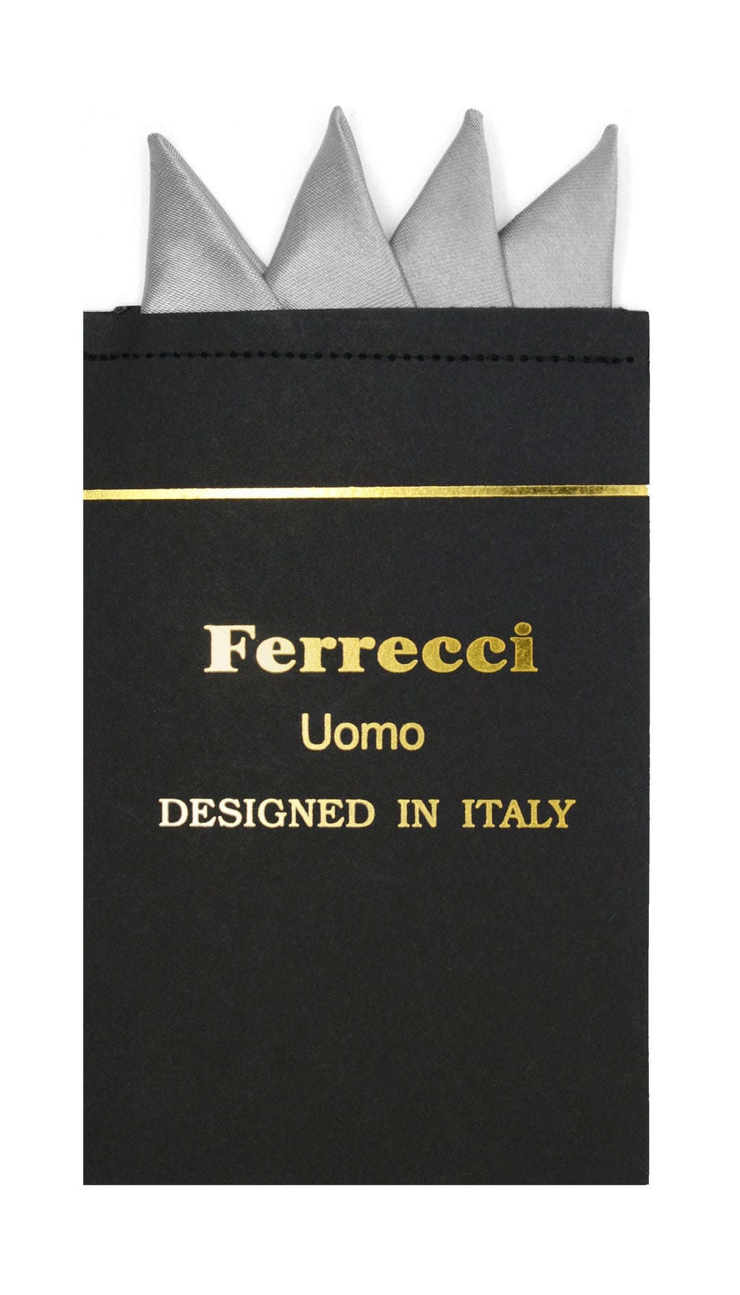Pre-Folded Microfiber Light Grey Handkerchief Pocket Square - FHYINC best men's suits, tuxedos, formal men's wear wholesale