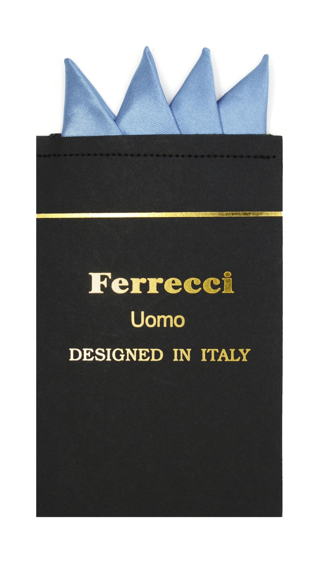 Pre-Folded Microfiber Sky Blue Handkerchief Pocket Square - FHYINC best men's suits, tuxedos, formal men's wear wholesale
