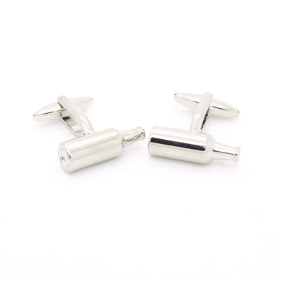 Silvertone Bottle Cuff Links With Jewelry Box - FHYINC