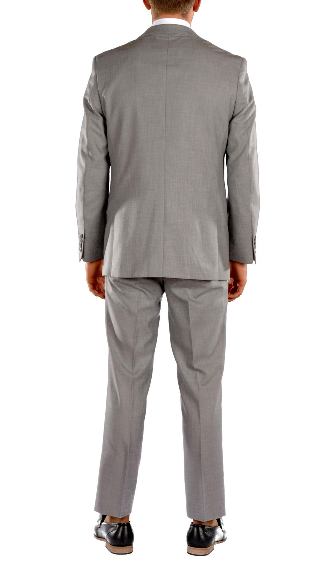 Light Grey Slim Fit Suit - 3PC - JAX - FHYINC best men&